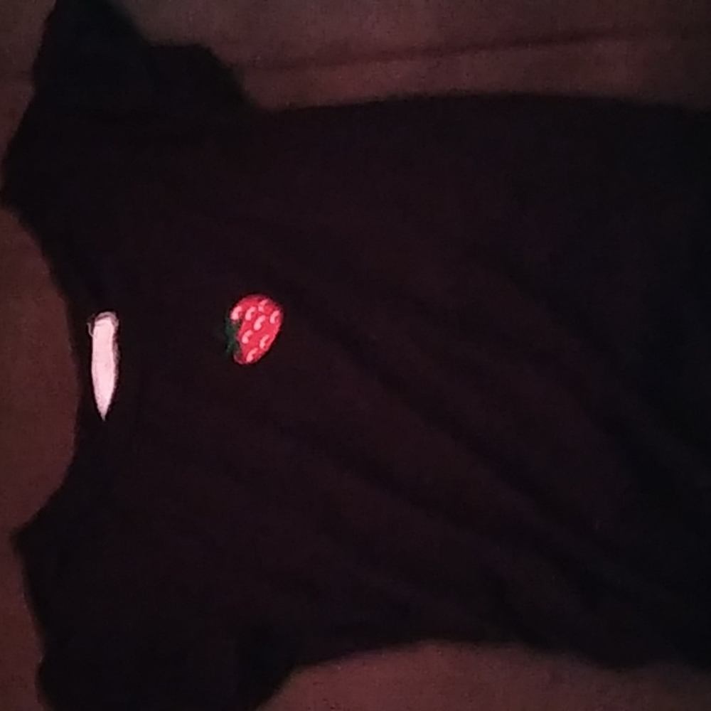 Black strawberry shirt